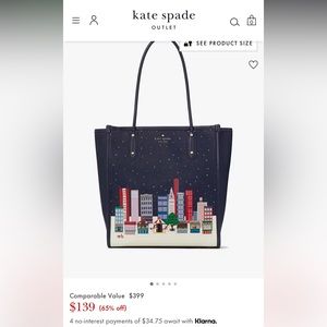 Kate spade winter wonder north south tote